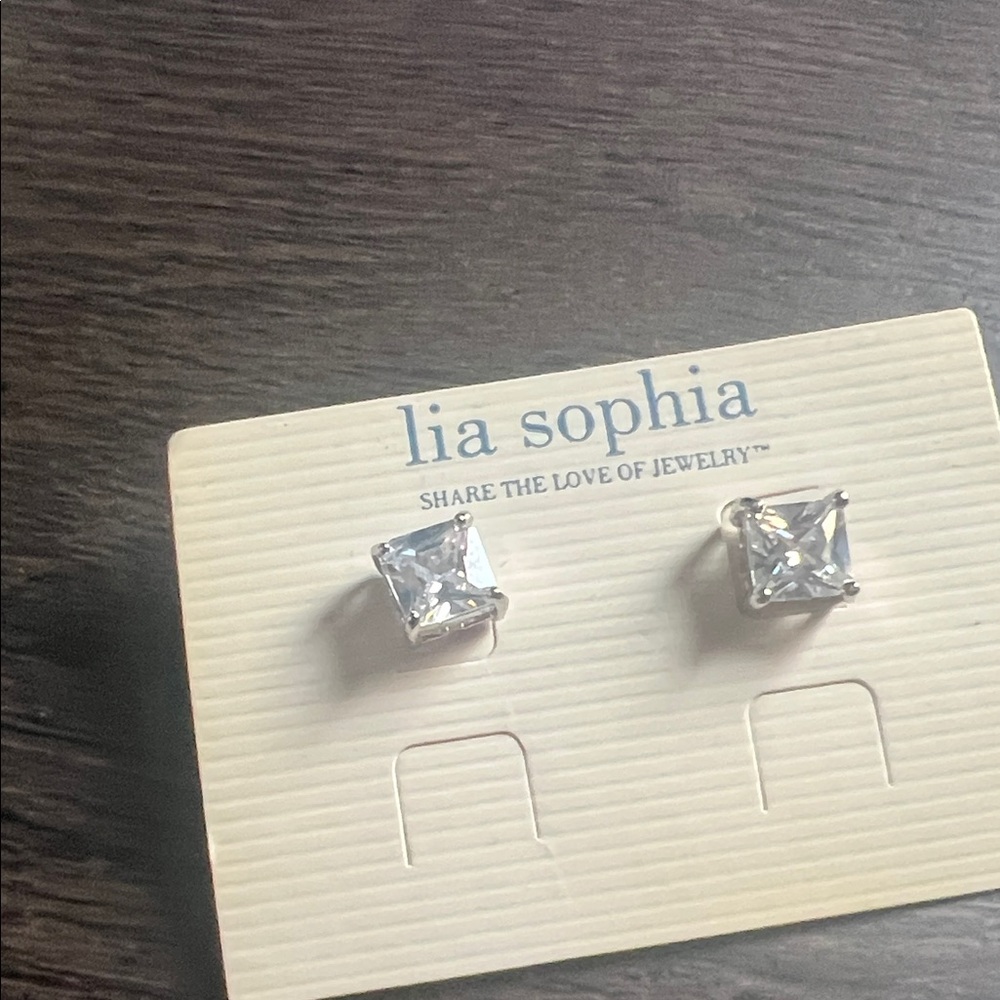 Lia Sophia Silver Stud Earrings
